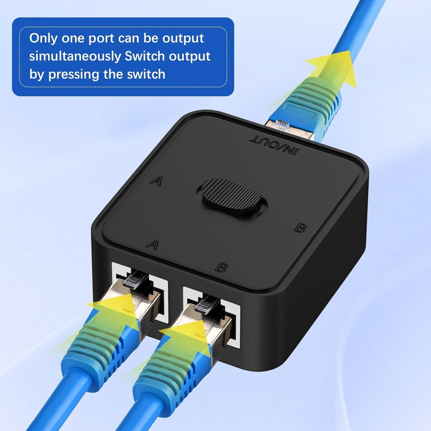 Selector Interruptor Red Switch Ethernet Rj45 2 Puertos-6
