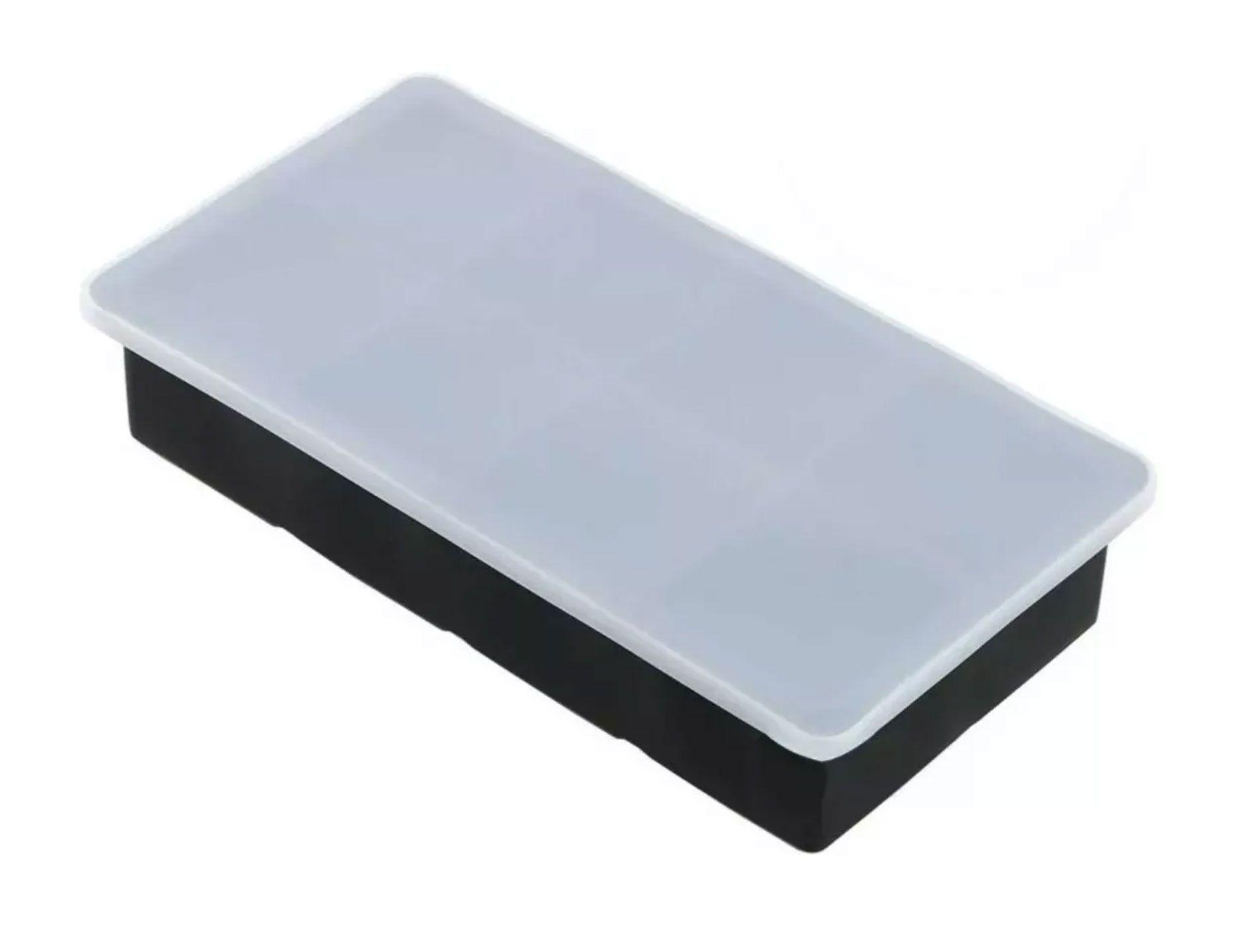 Hielera Cubetera Molde Silicona 8 Cubos Grandes Con Tapa-0