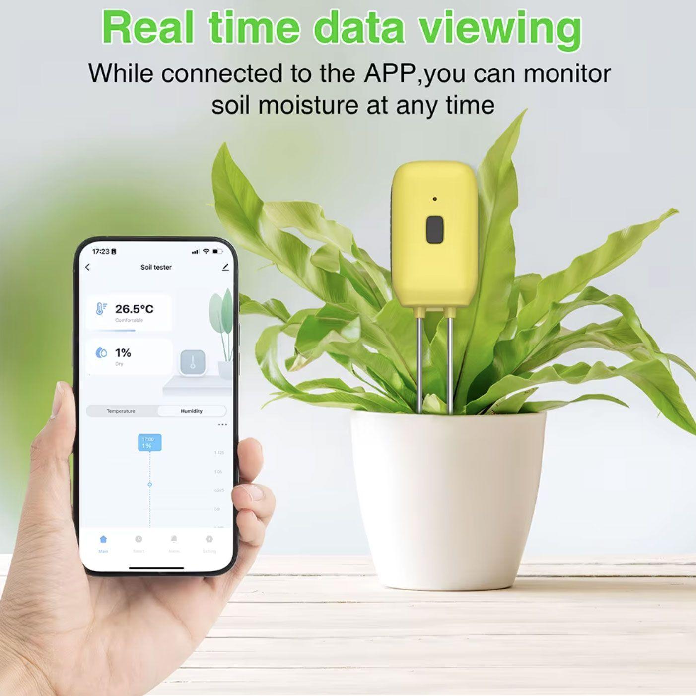 Medidor Suelo Inteligente Bluetooth 2en1 Humedad Temperatura-2