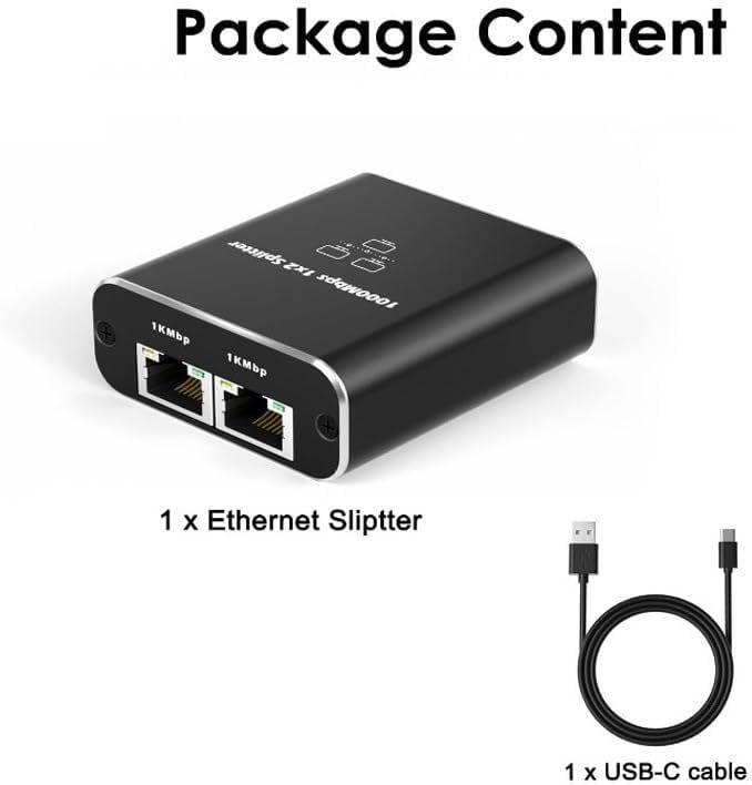 Hub Ethernet Splitter Divisor Gigabit 1000 Mbps Rj45 1x2-7