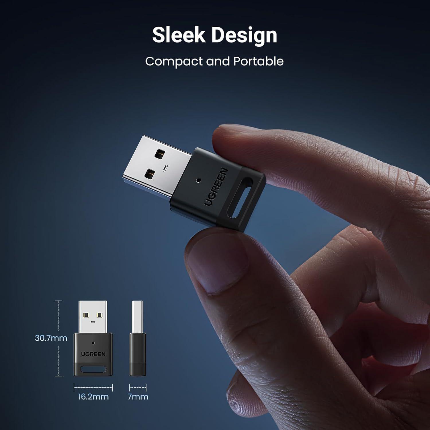 Adaptador Bluetooth Ugreen 5.3 USB Dongle PC Notebook CM591-4