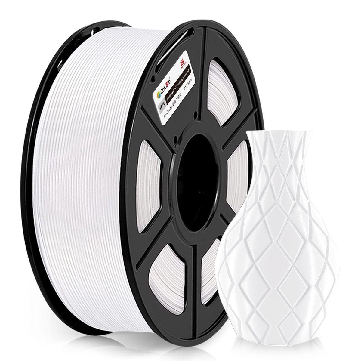 FILAMENTO PEGT COLOR BLANCO 1.75MM 3D-0