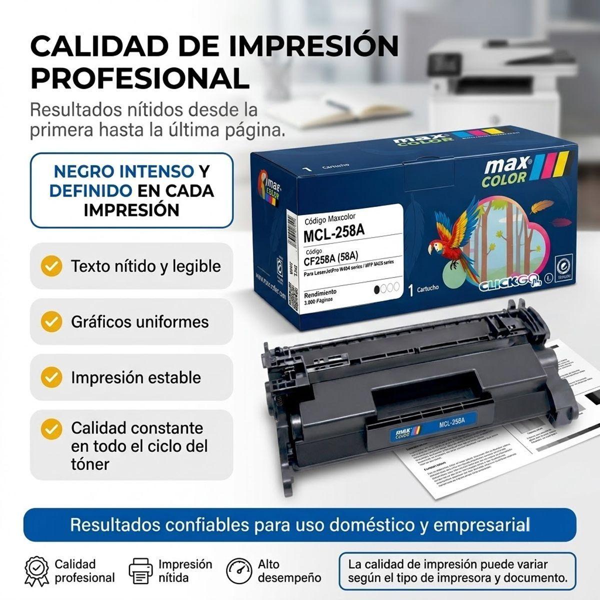 Toner CF258A 58A Alternativo M404 M404dn M428 M428fdw-4