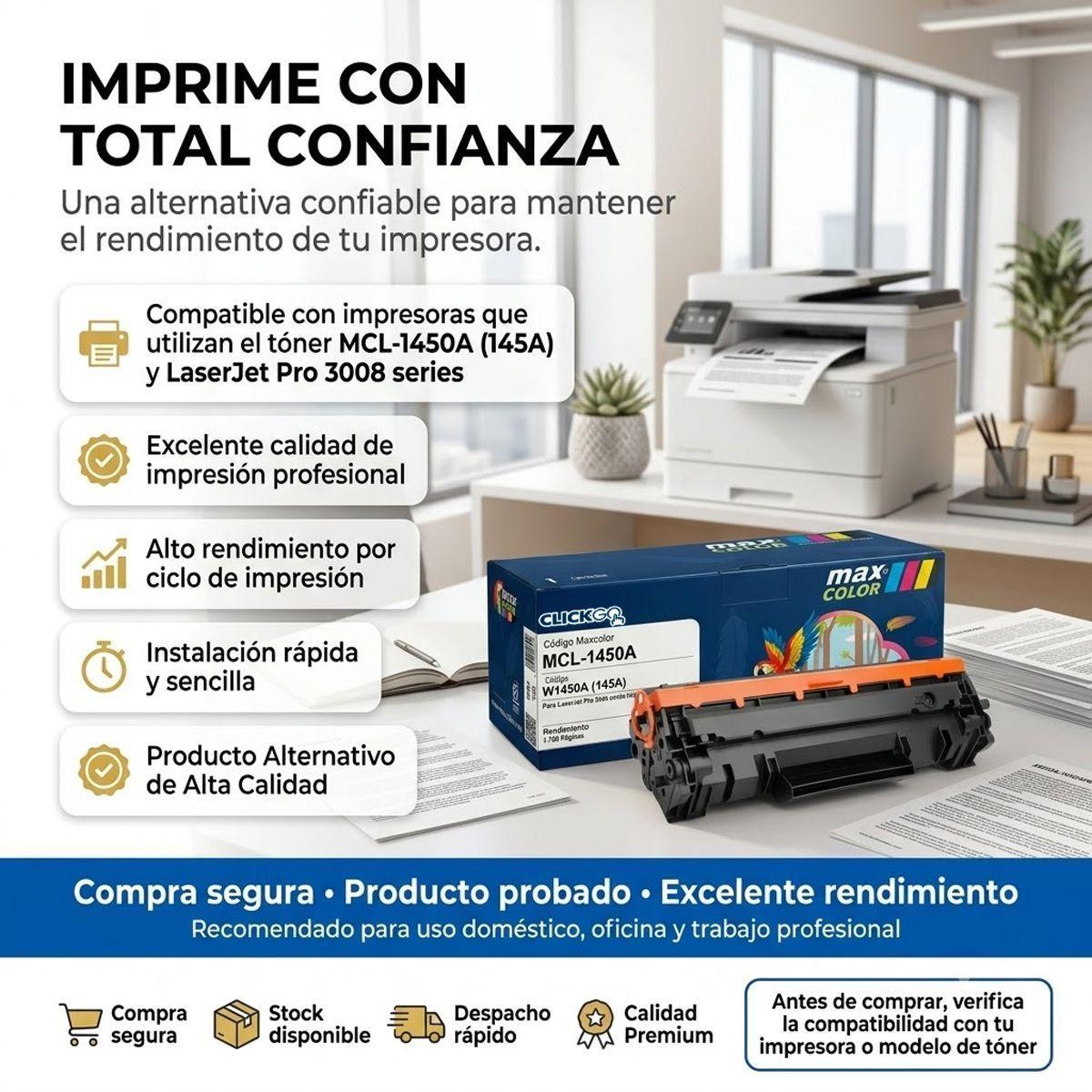 Toner W1450a 145a Alternativo Mfp 3103fdw Pro 3003dw 3103fdn-3