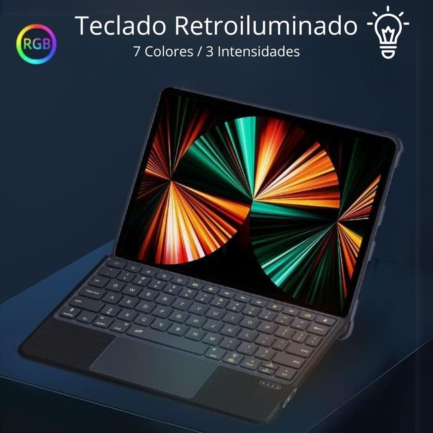 Funda Keyboard Touchpad Para iPad 10.2 7/8/9 Retroiluminado-4