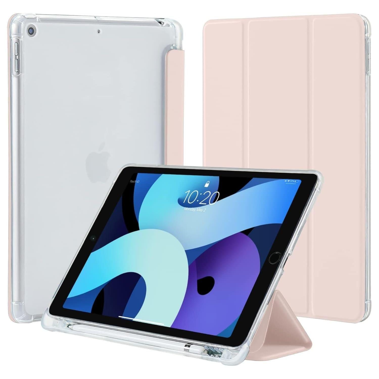 Funda Para iPad 9 10.2 Ranura Lápiz Y Trasera Traslúcida-0