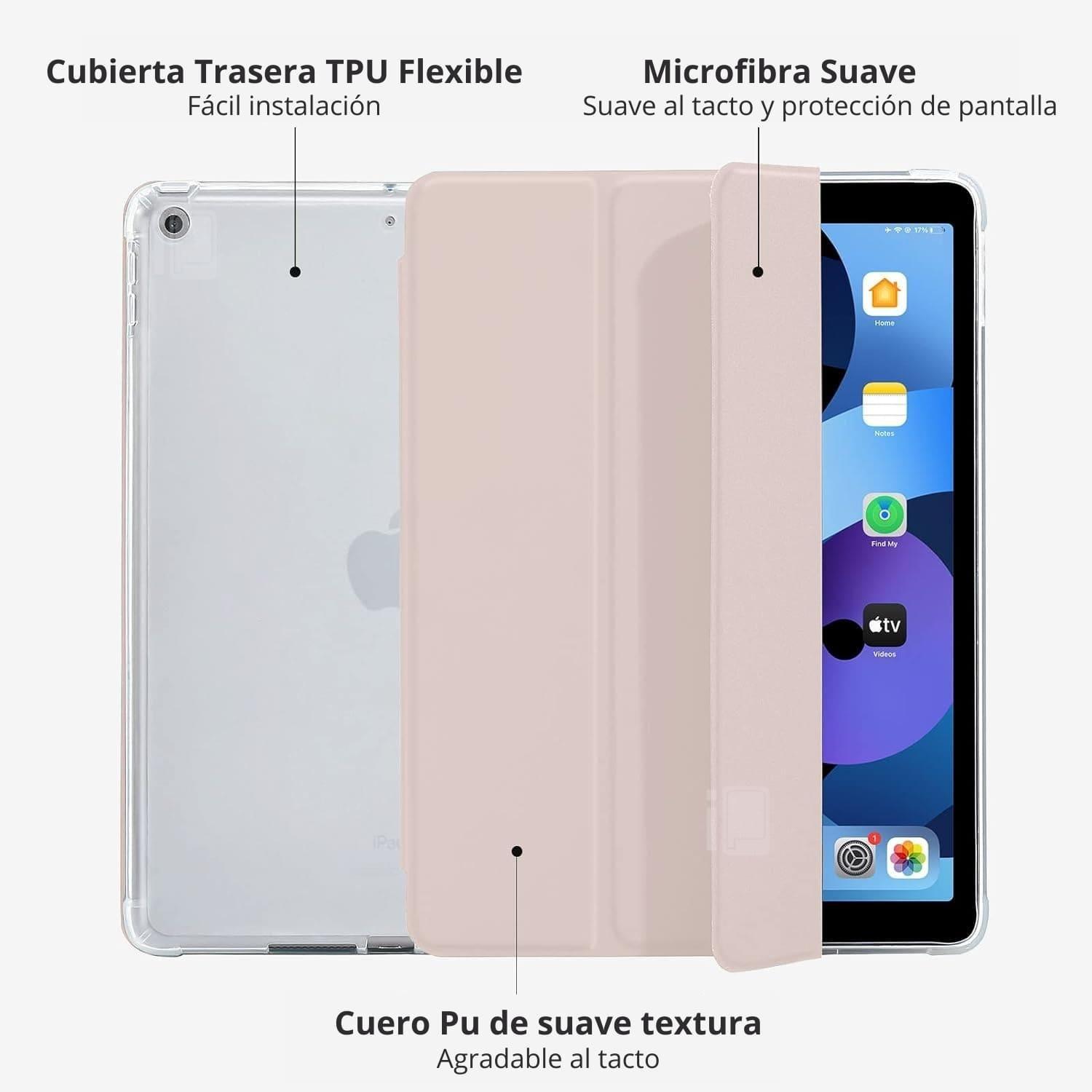 Funda Para iPad 9 10.2 Ranura Lápiz Y Trasera Traslúcida-1