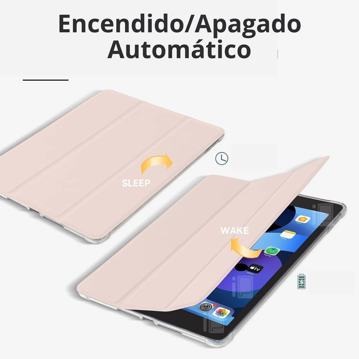 Funda Para iPad 9 10.2 Ranura Lápiz Y Trasera Traslúcida-2