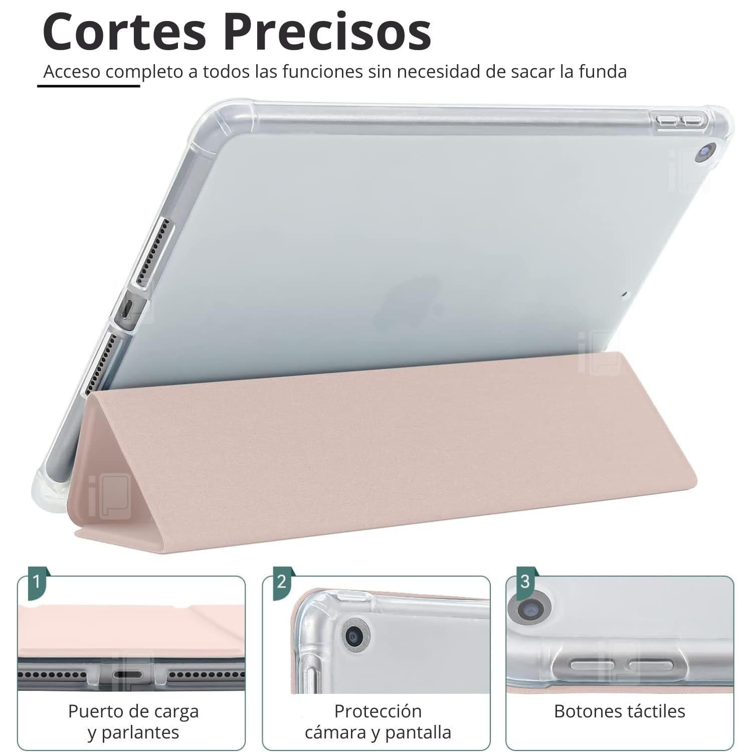 Funda Para iPad 9 10.2 Ranura Lápiz Y Trasera Traslúcida-3