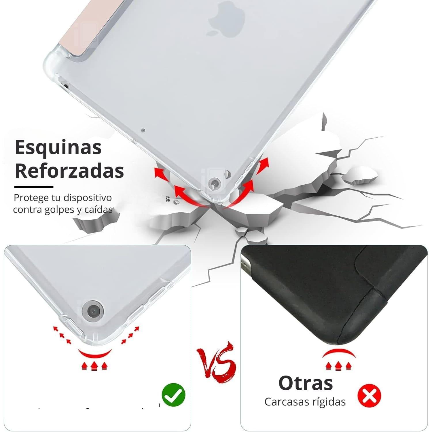 Funda Para iPad 9 10.2 Ranura Lápiz Y Trasera Traslúcida-4