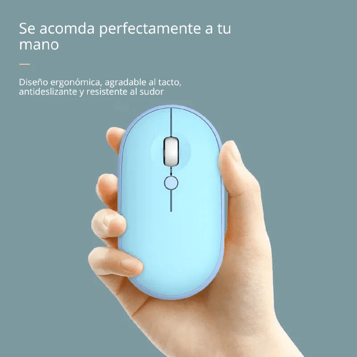 Kit Mouse Y Teclado Bluetooth Triple Conexión Español iPad/Pc/Cel-5