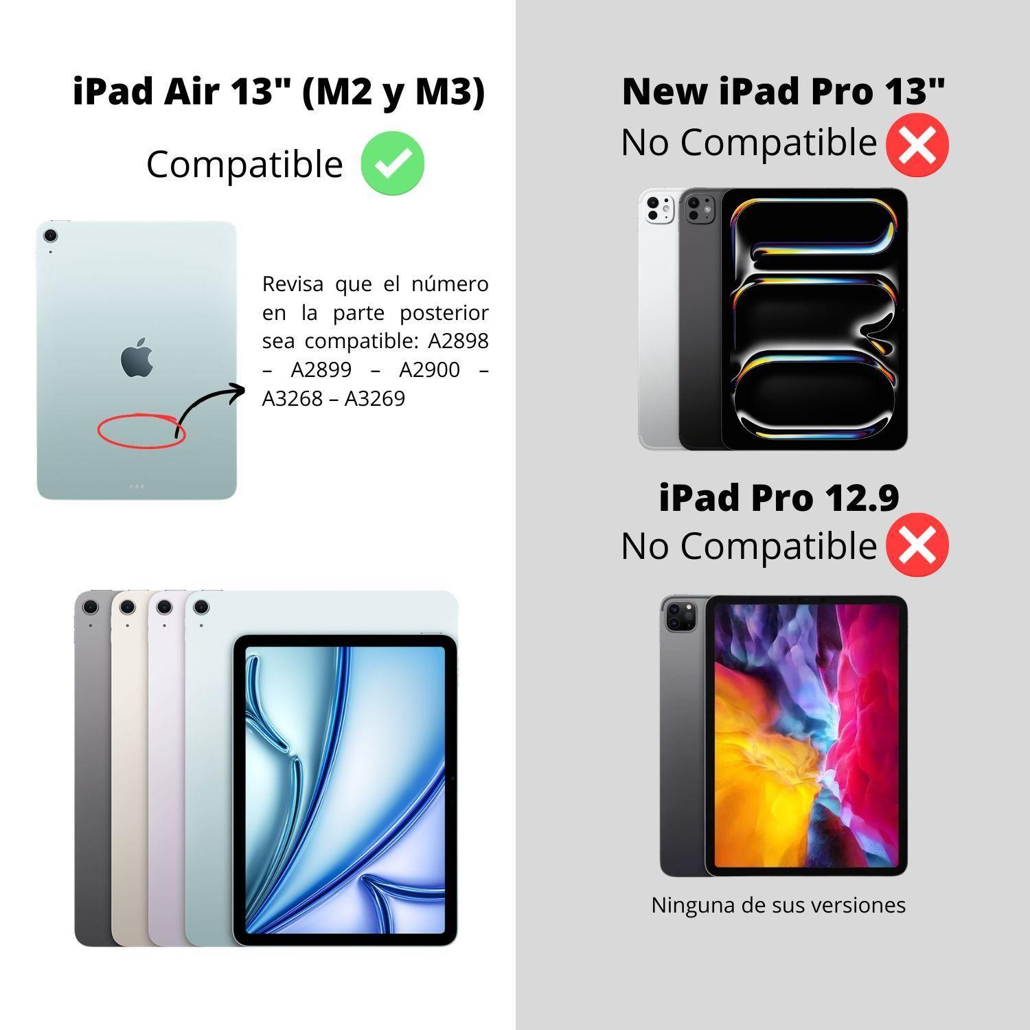 Funda iPad Air 13 Pulgadas M2 y M3 Con Ranura Lápiz Carga Magnética-5