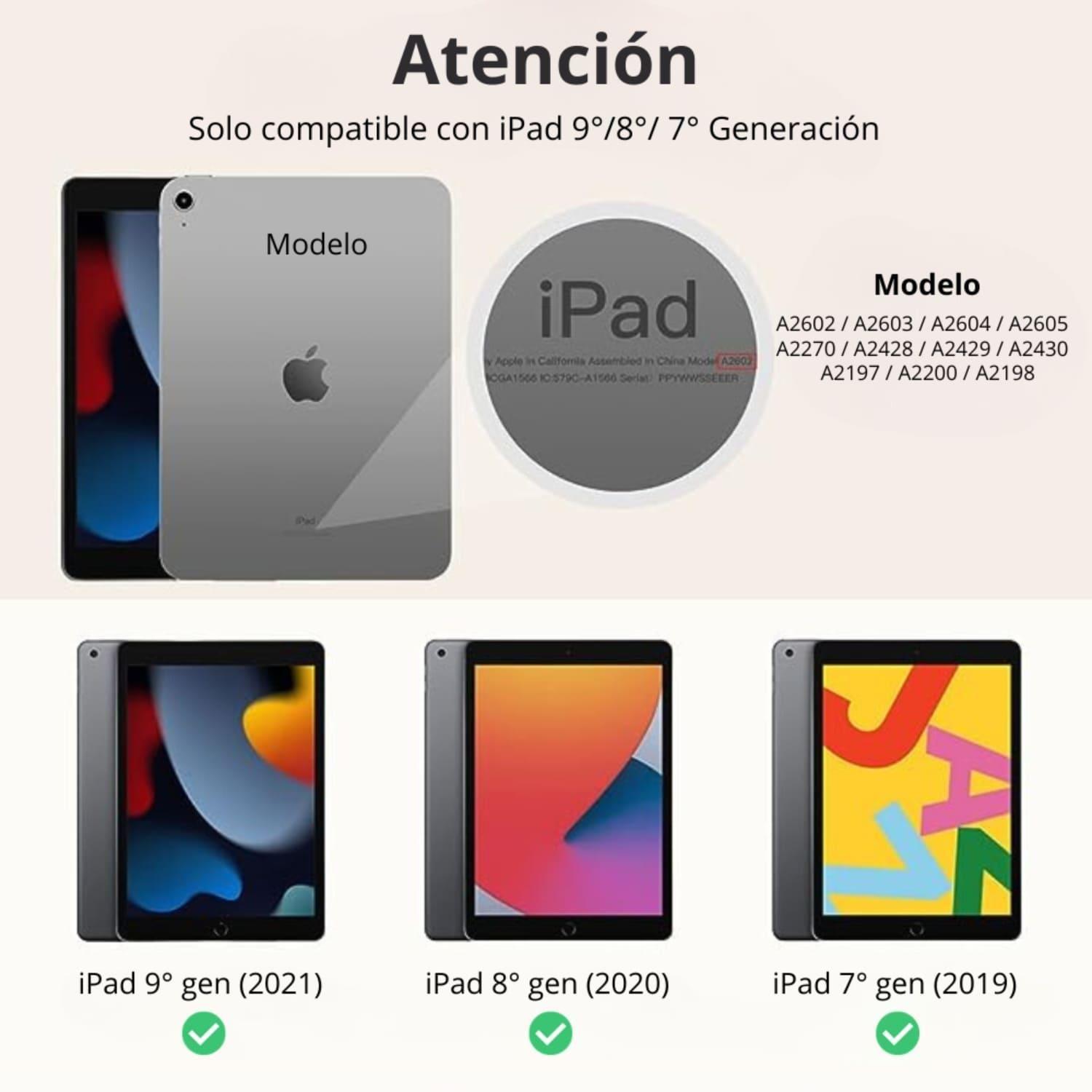 Funda Teclado Español Para iPad 9 (10.2) Con Ranura Lápiz-6