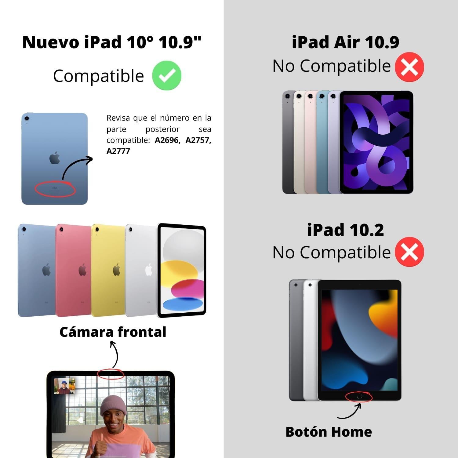 Funda Para iPad 10 Generación 10.9 Ranura Pen Traslúcida Atrás-5