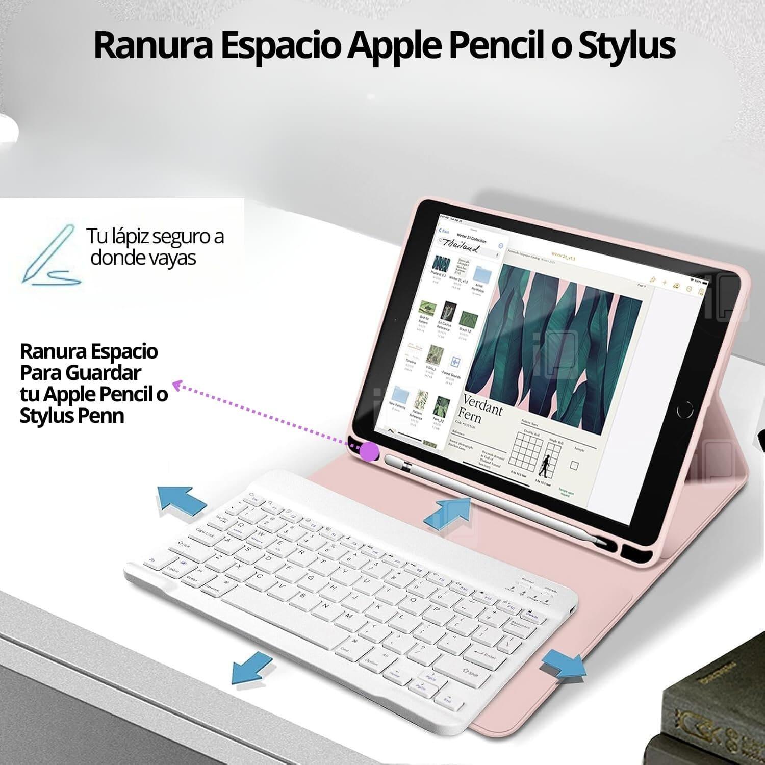 Funda Teclado Para iPad Air 3 Generación (10.5) Ranura Lápiz-1