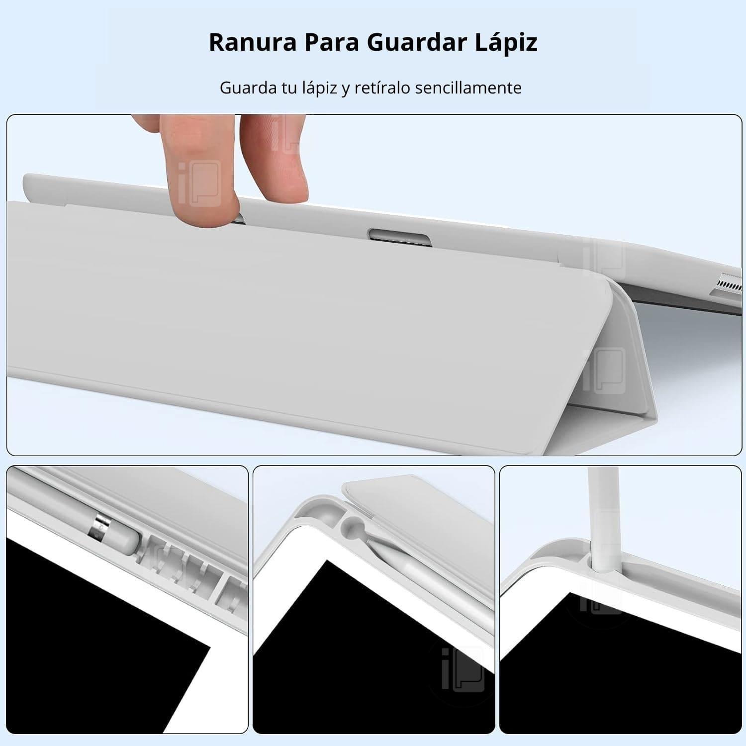 Funda Para iPad 7 y 8 Generación (10.2") Con Ranura Lápiz-3