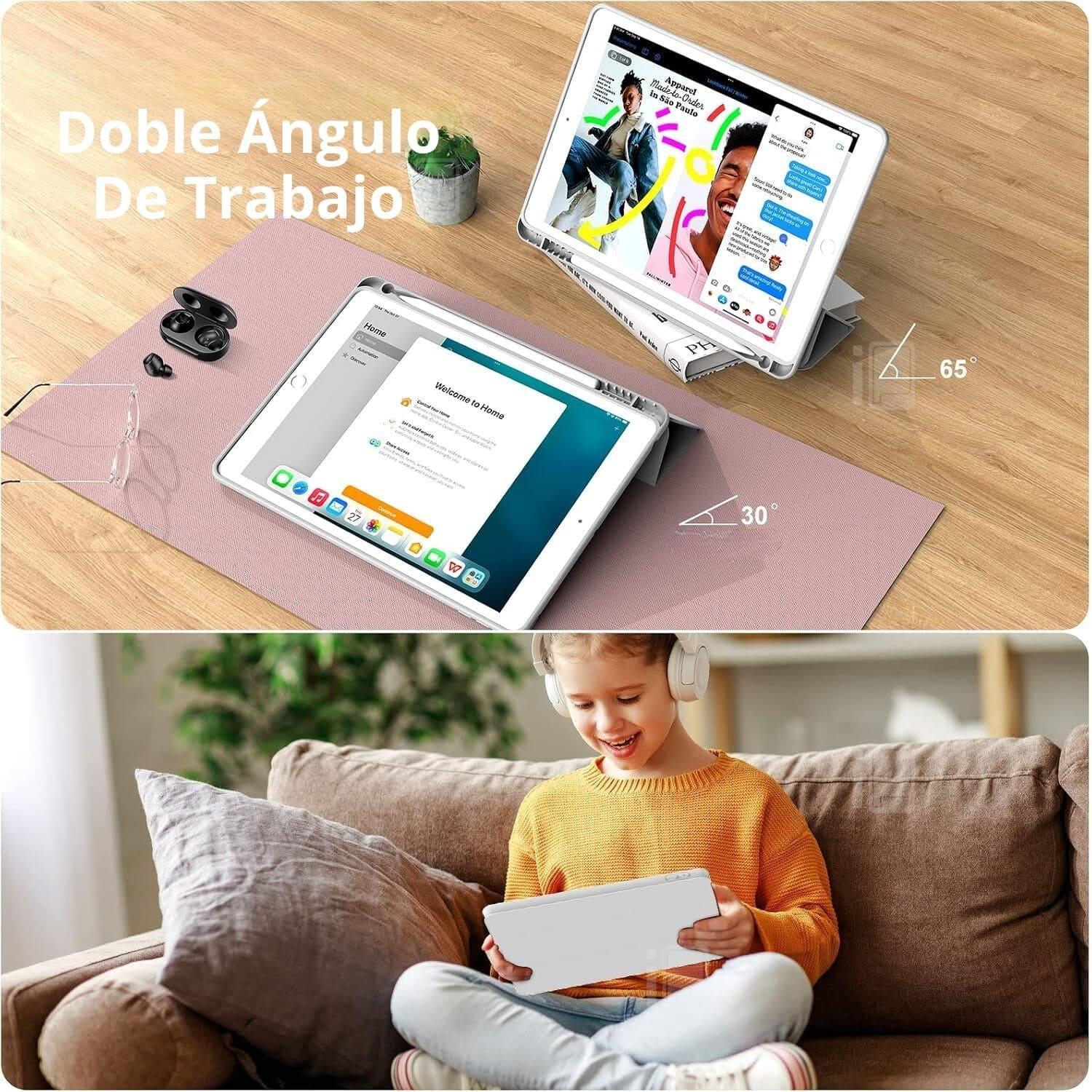 Funda Para iPad 7 y 8 Generación (10.2") Con Ranura Lápiz-5