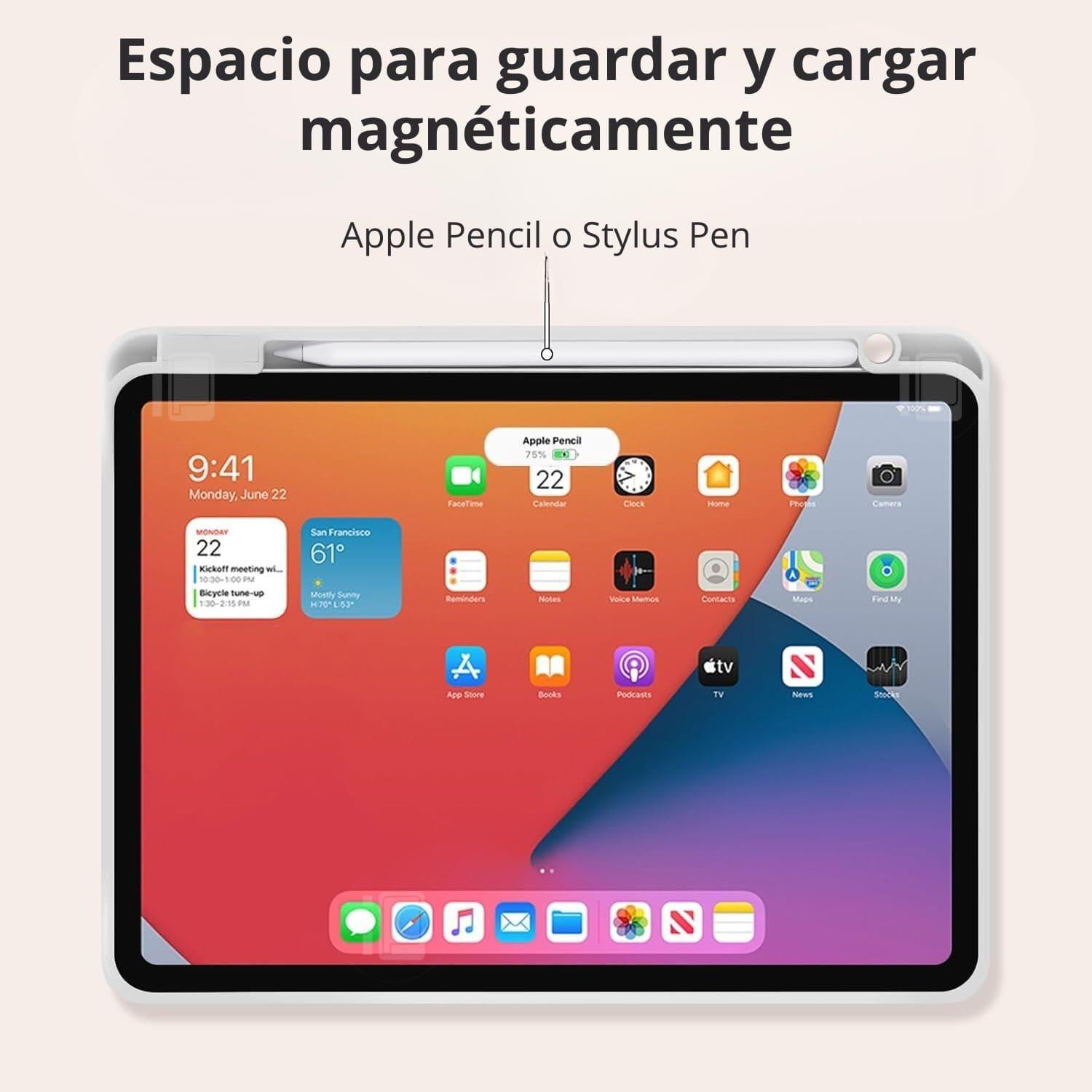 Funda Para iPad Air 11 Pulgadas M2 y M3 Ranura Lápiz Carga Magnética-3