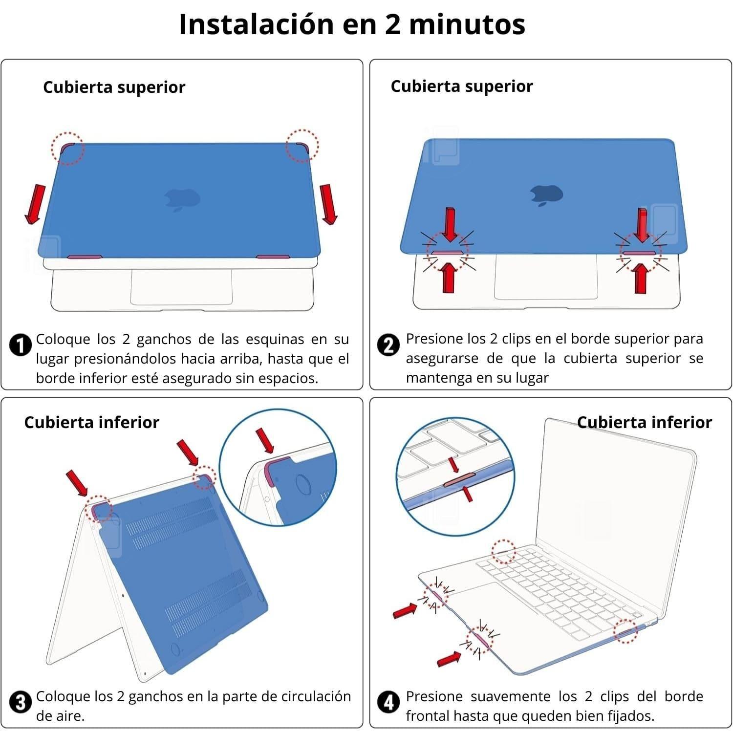 Kit Carcasa Mate y Protector Para MacBook Air M1 y 2020/18-7
