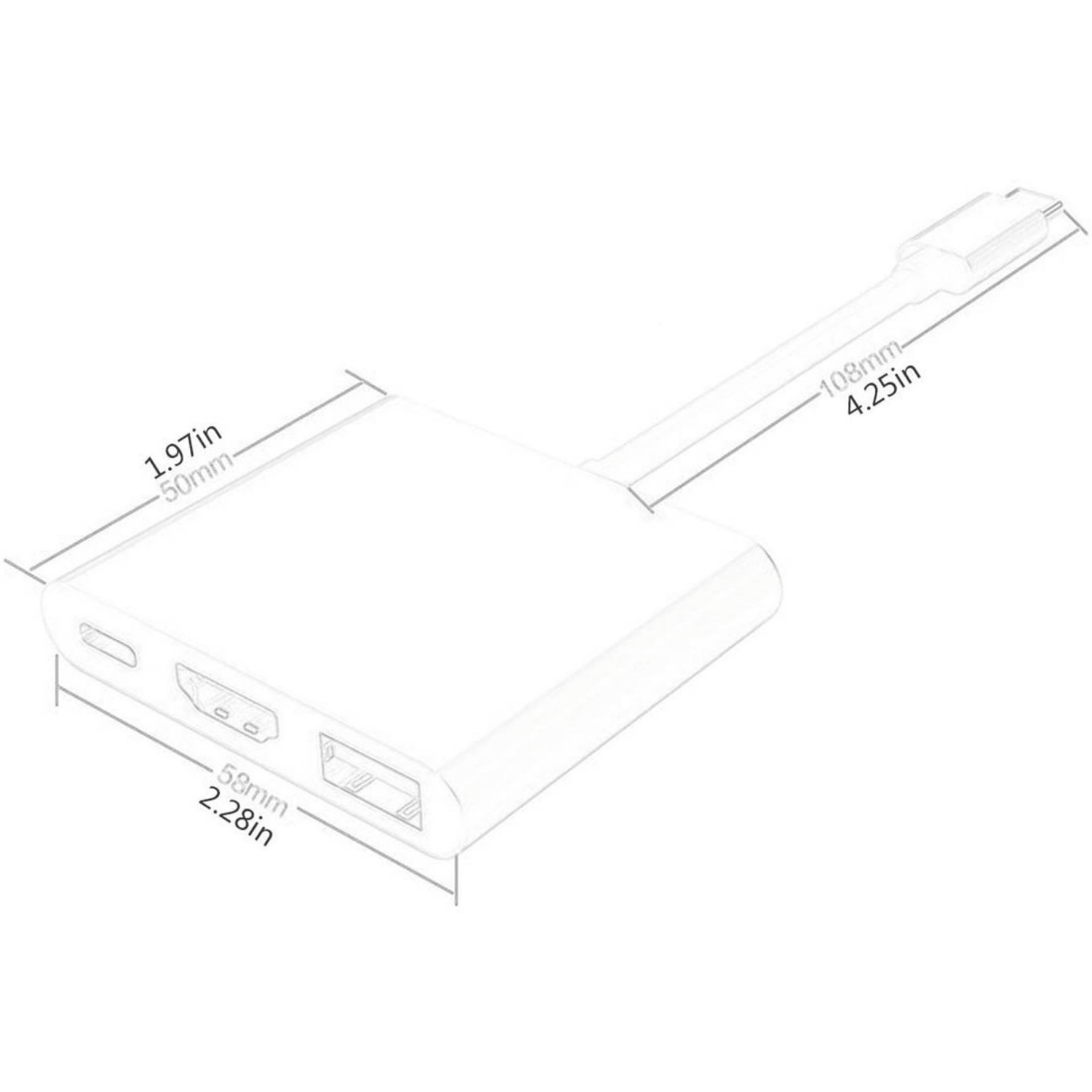 Adaptador Hub Usb-C 3 En 1 HDMI, Usb, Usb-c-2