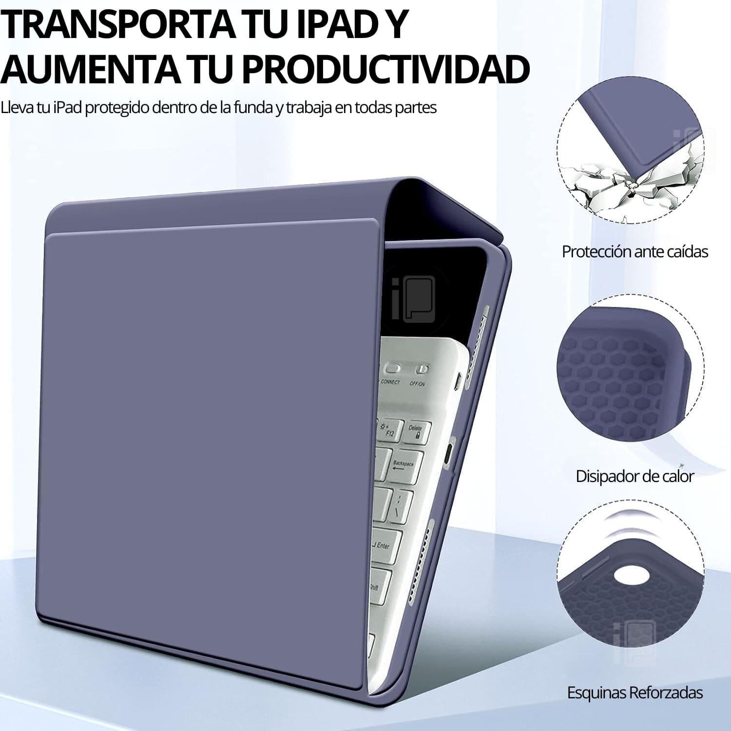 Funda Teclado Para iPad Mini 6 (8.3") Ranura Pen Carga Magnética-5