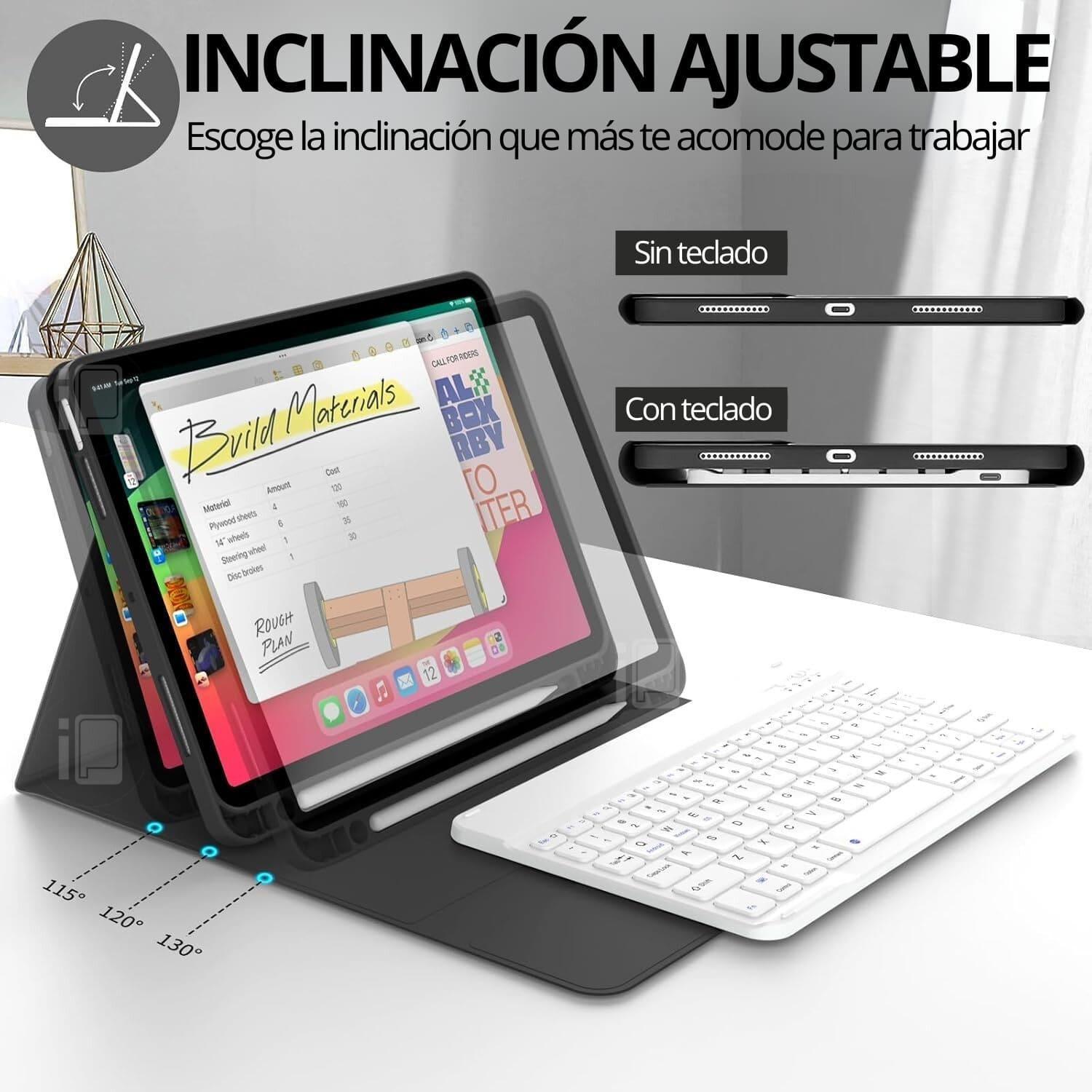 Funda Teclado iPad 11 Generación (11”) Ranura Lápiz Español-3