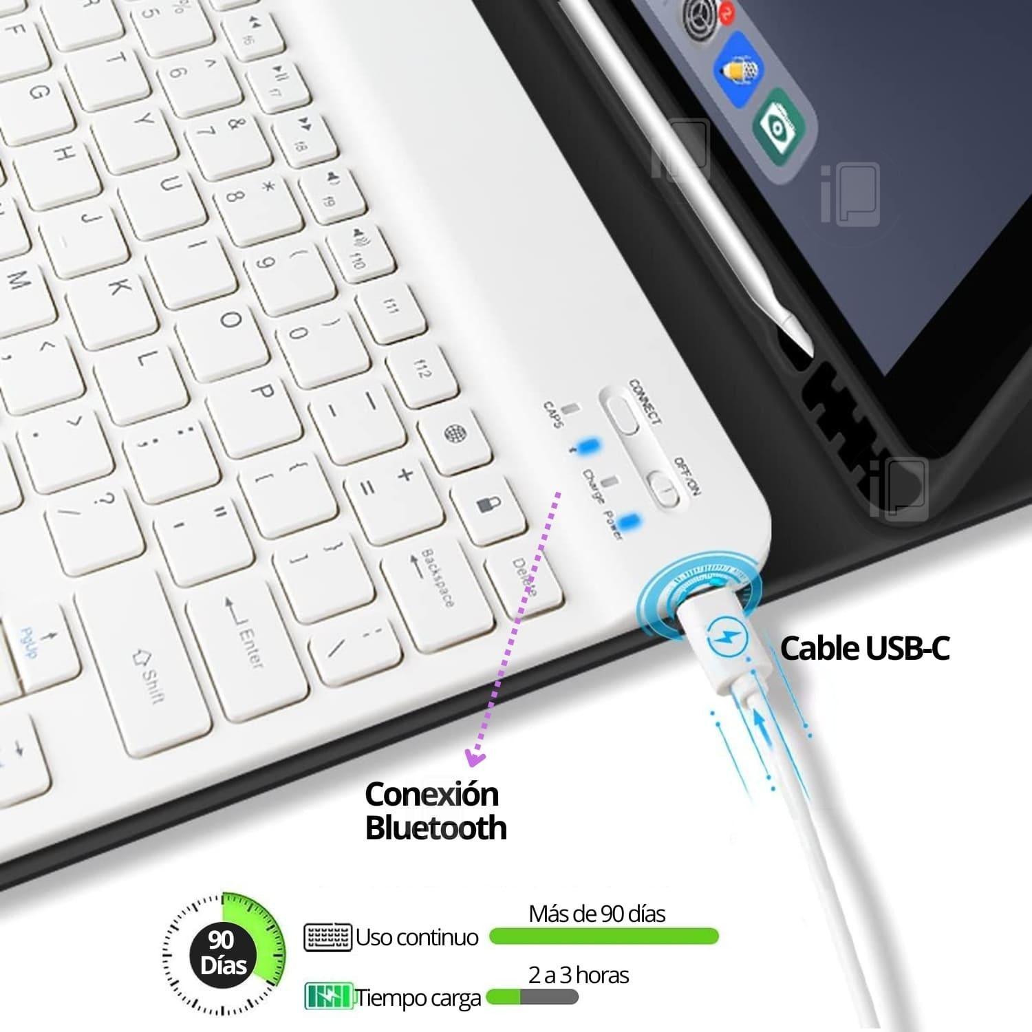 Funda Teclado iPad 11 Generación (11”) Ranura Lápiz Español-4