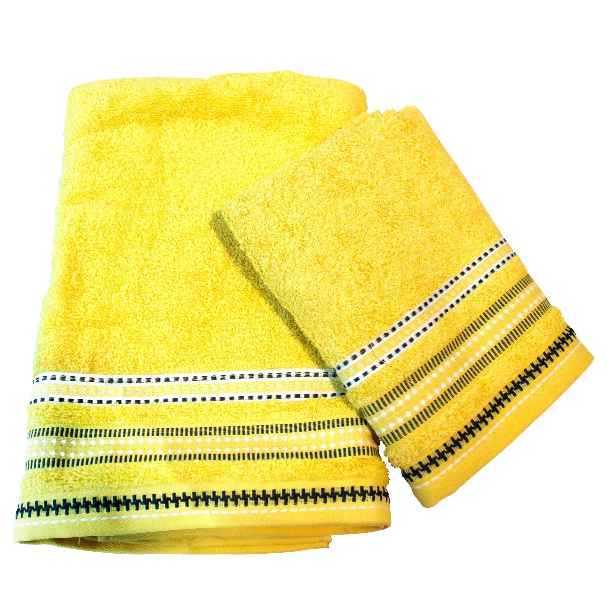 Set de 2 toallas 100% algodón turco-0