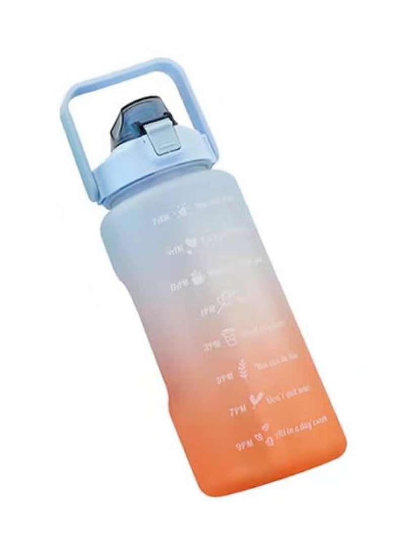 Botella motivacional 2 litros  color Azul /Naranjo-0