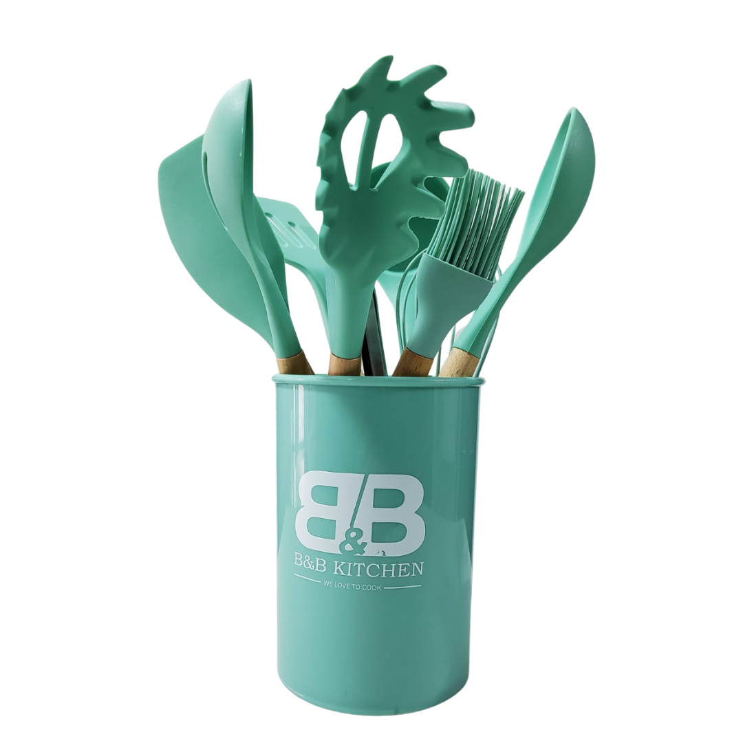 Utensilios De Cocina Silicona Verde-0