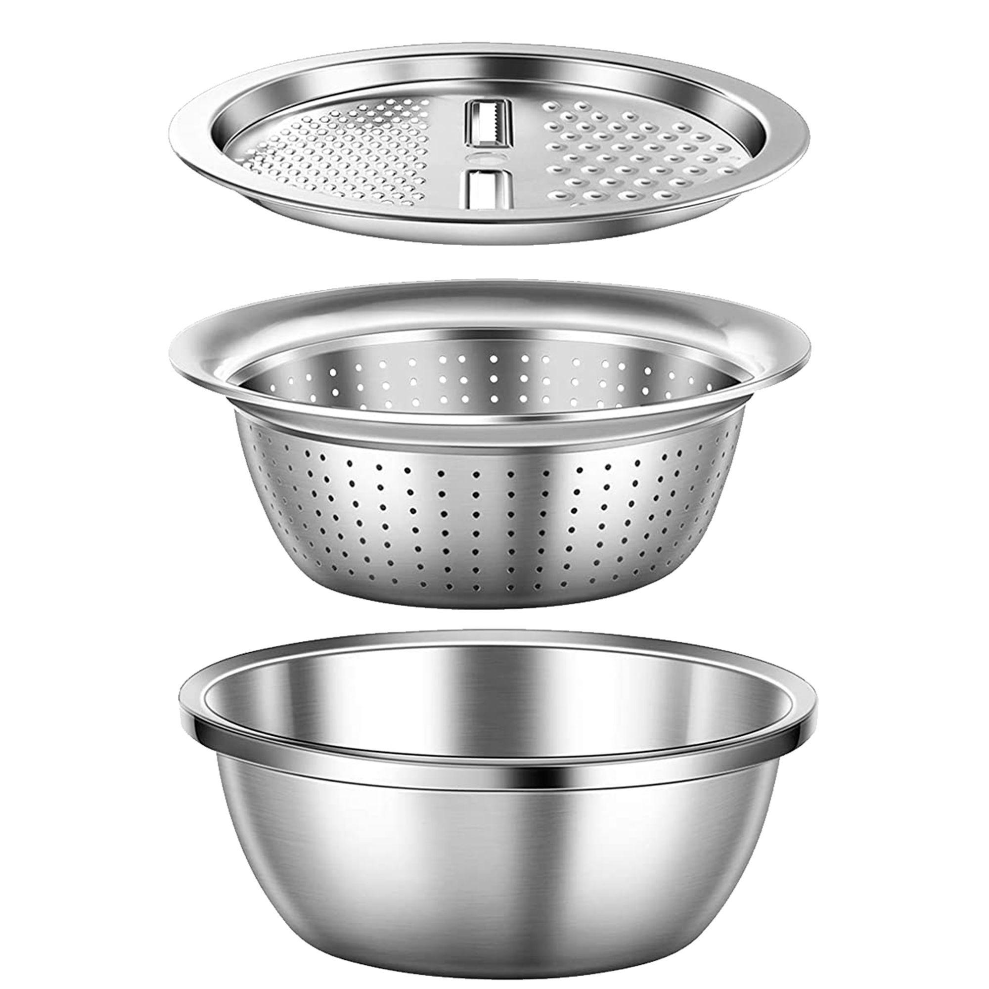 Colador + Rallador acero inoxidabe-2