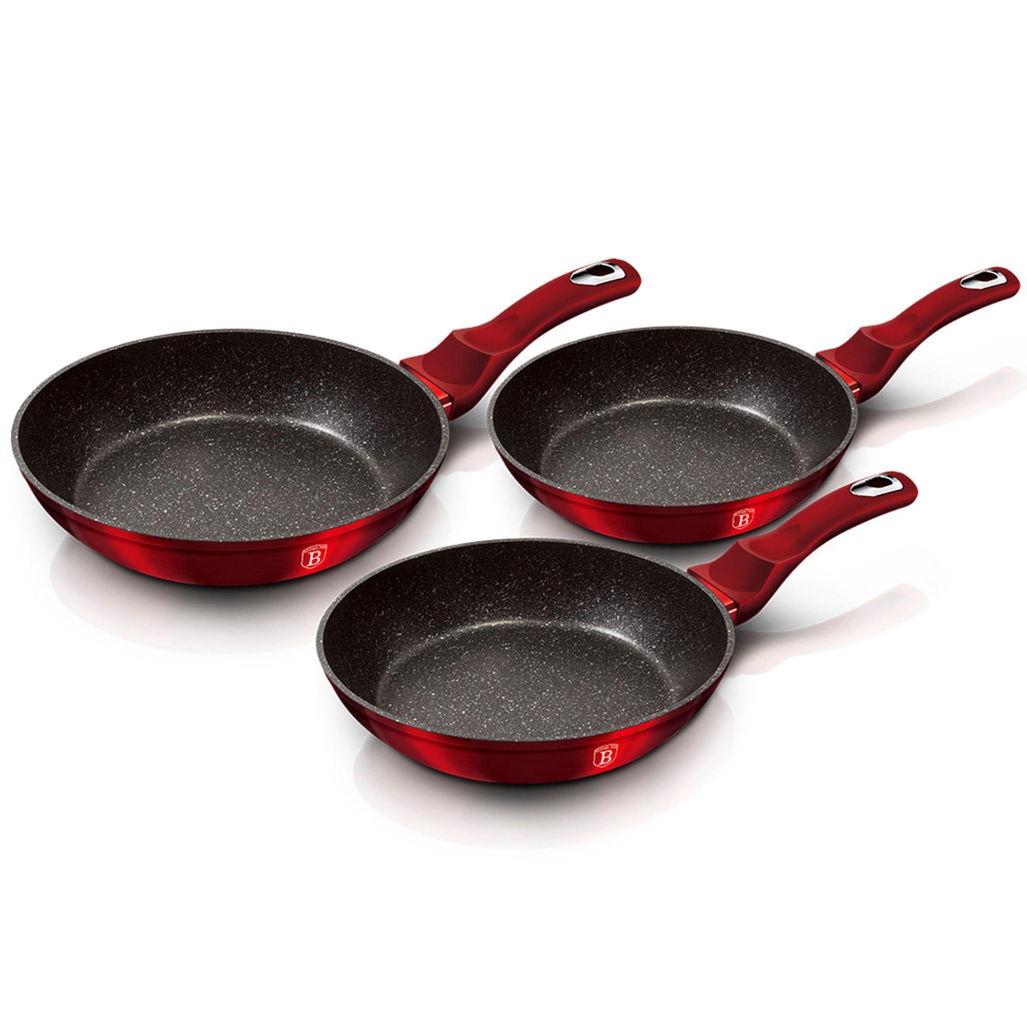 Set de 3 sartenes Rojo-0