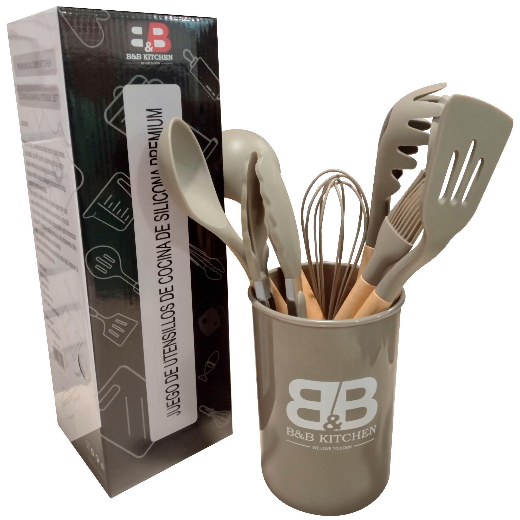 Utensilios De Cocina Silicona Beige Oscuro-1