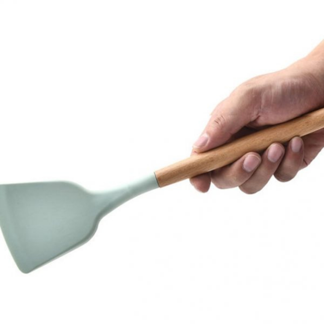 Utensilios De Cocina Silicona Verde Menta-5