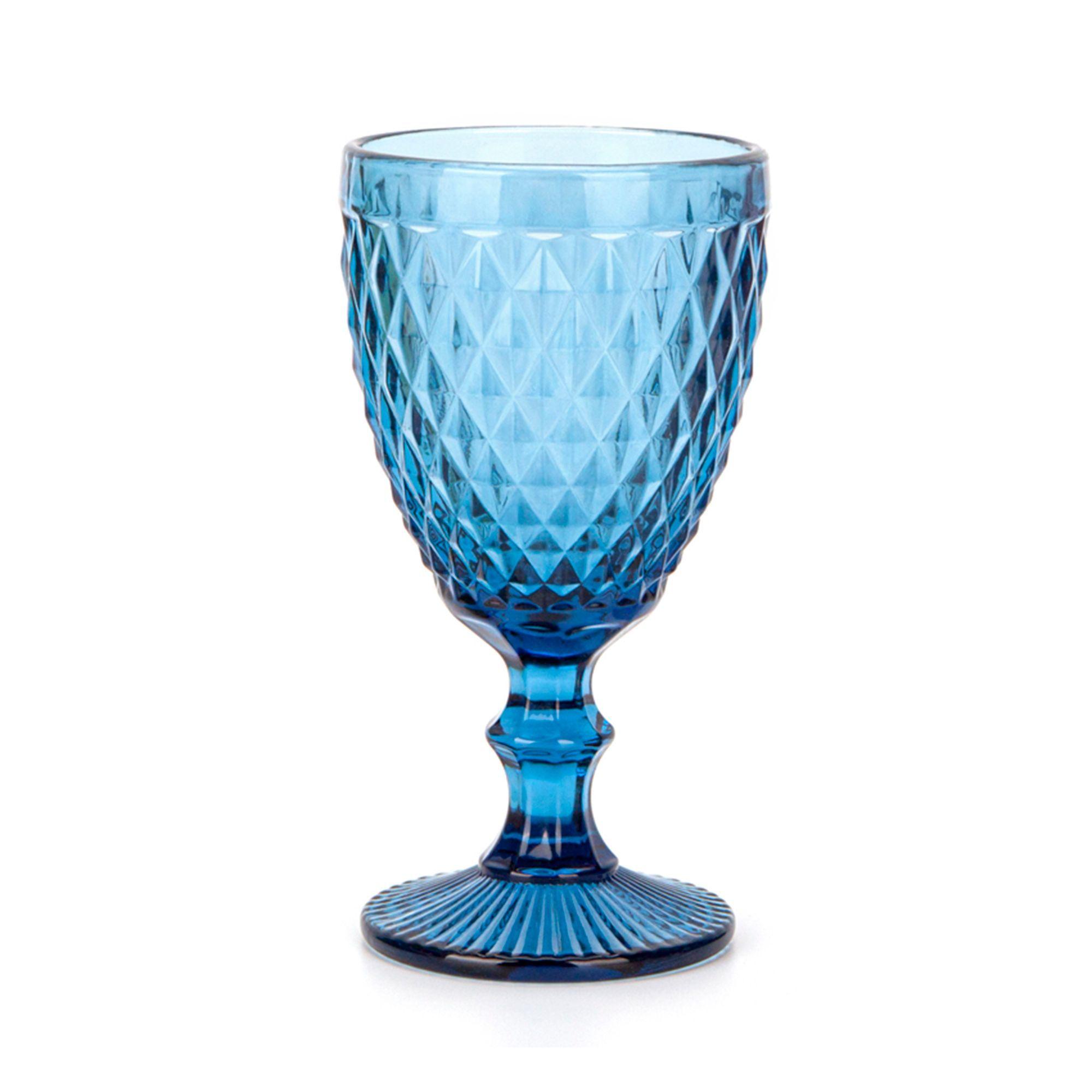 Set de copas de Cristal 6 piezas color Azul-0