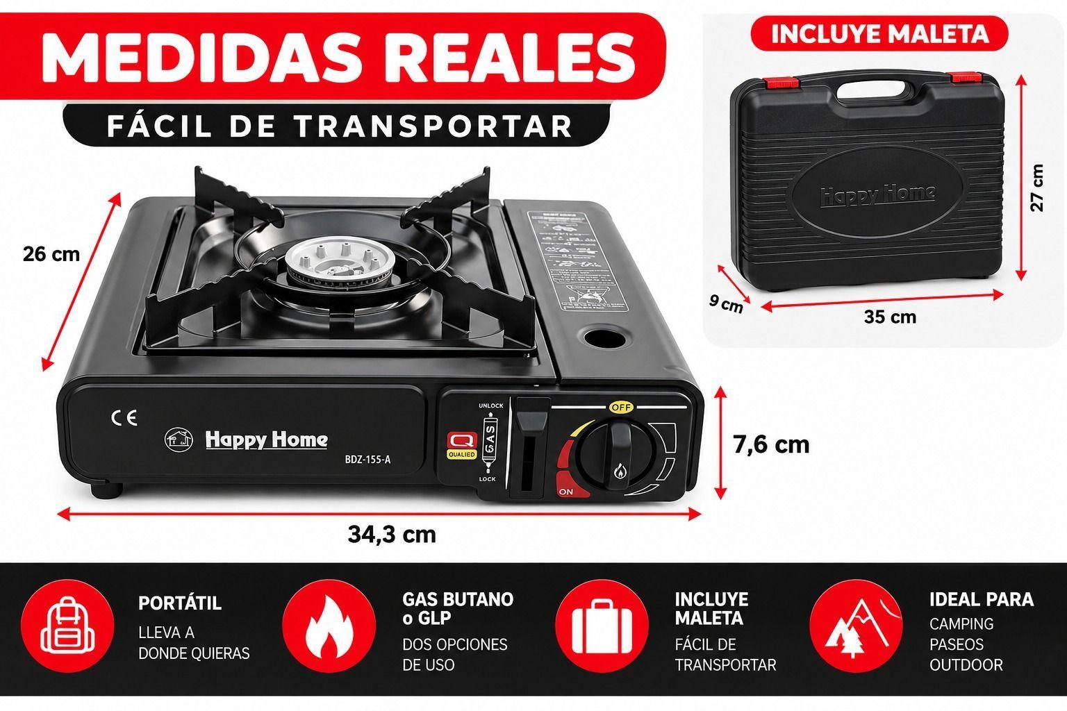 Cocina Camping Portatil Gas Butano-6