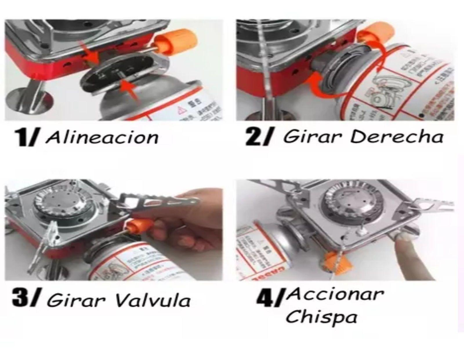 Mini Cocina Gas portátil para acampar al aire libre-6