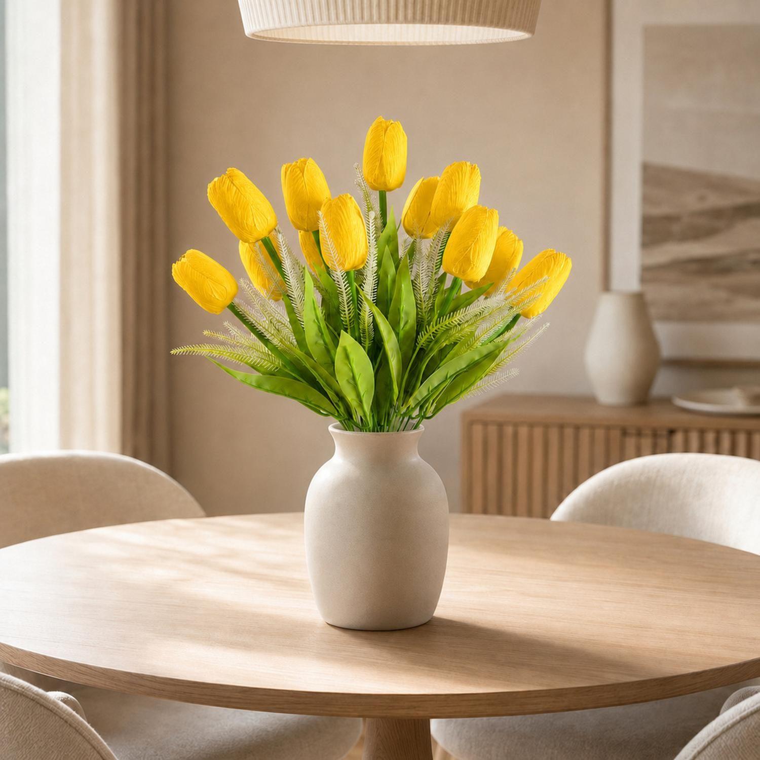 Ramos De 12 Tulipanes Artificiales Flor Decoración Tulipan-4