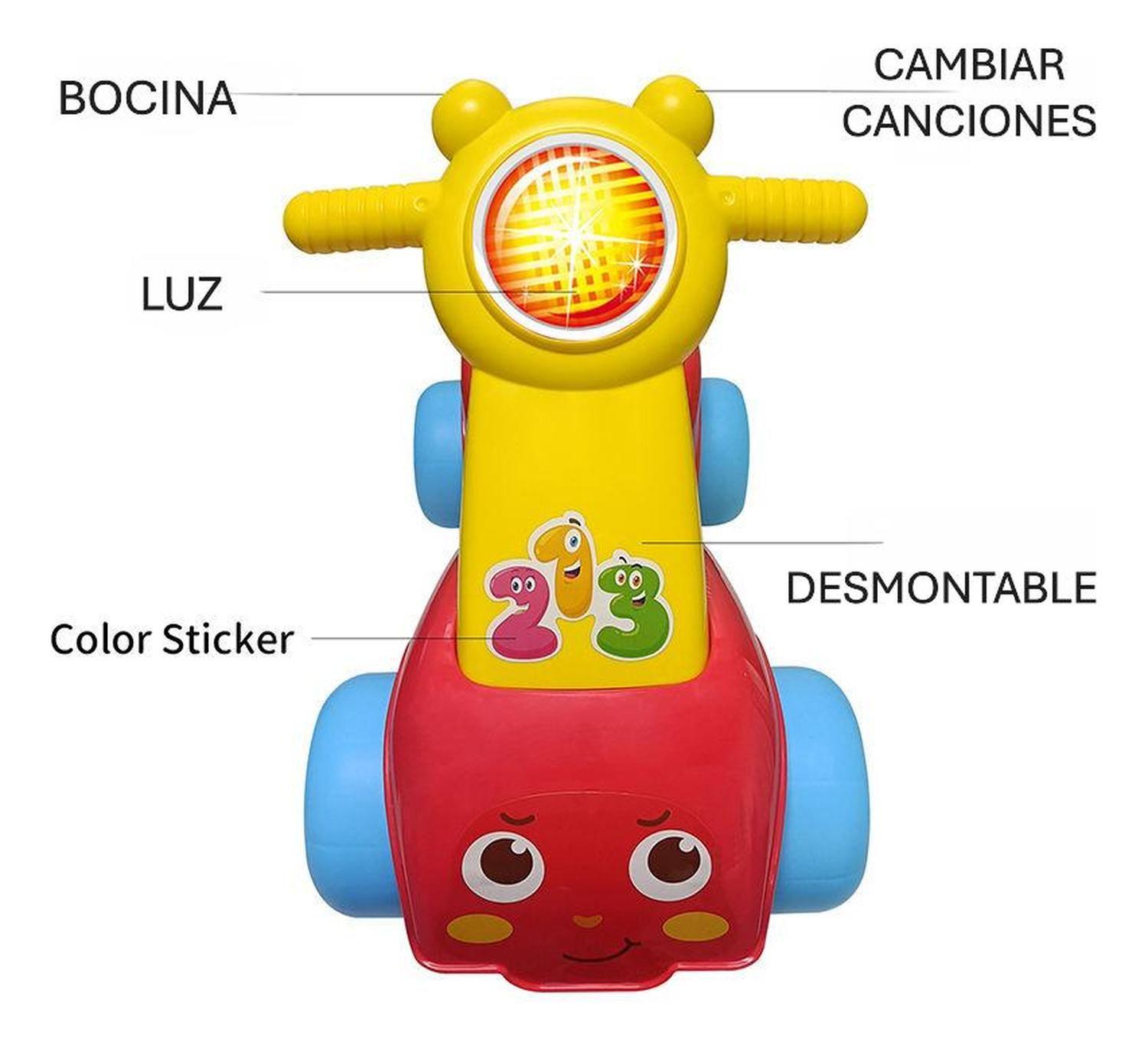 Corre Pasillos Andador Musical Infantil Musical Colorido Rojo-2