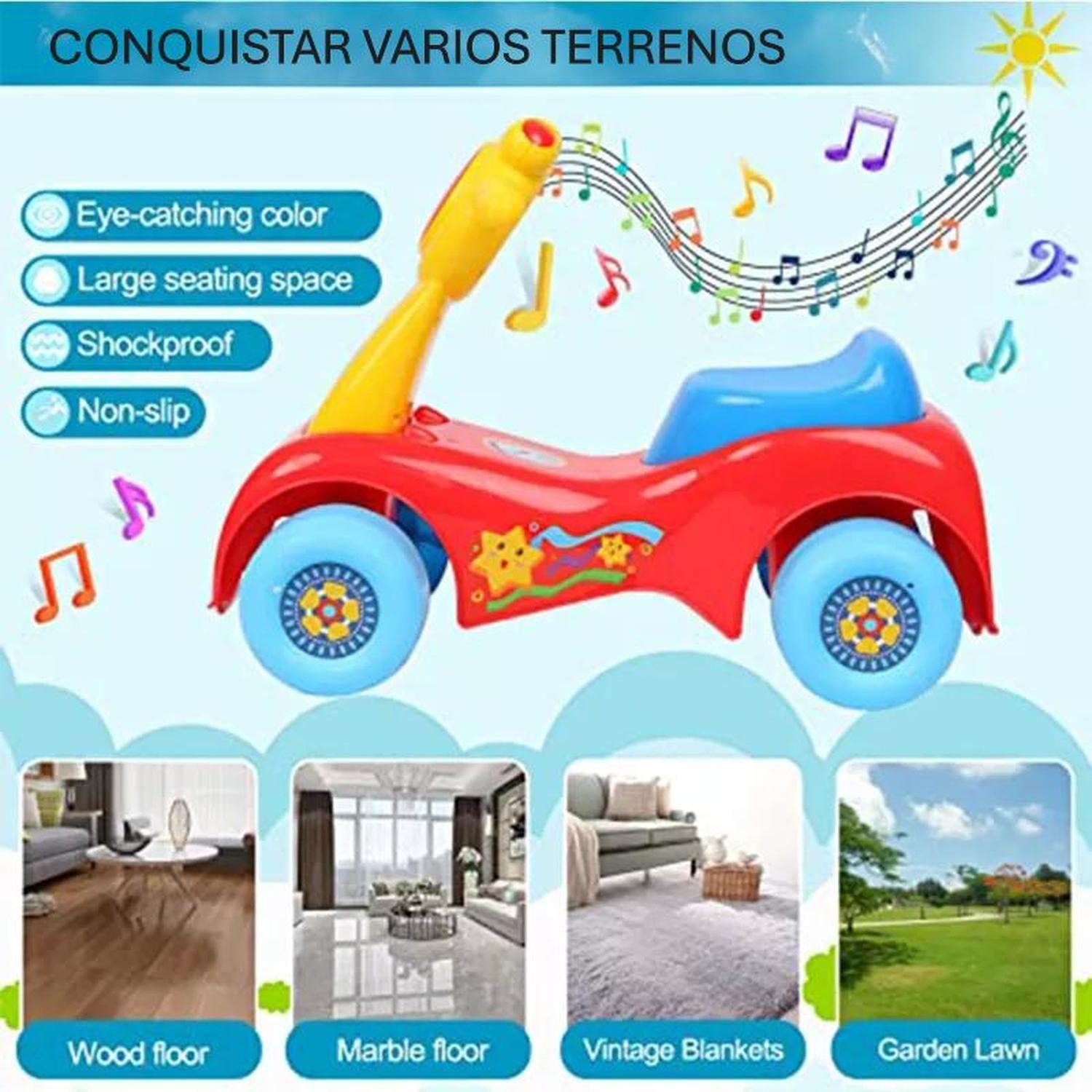 Corre Pasillos Andador Musical Infantil Musical Colorido Rojo-3