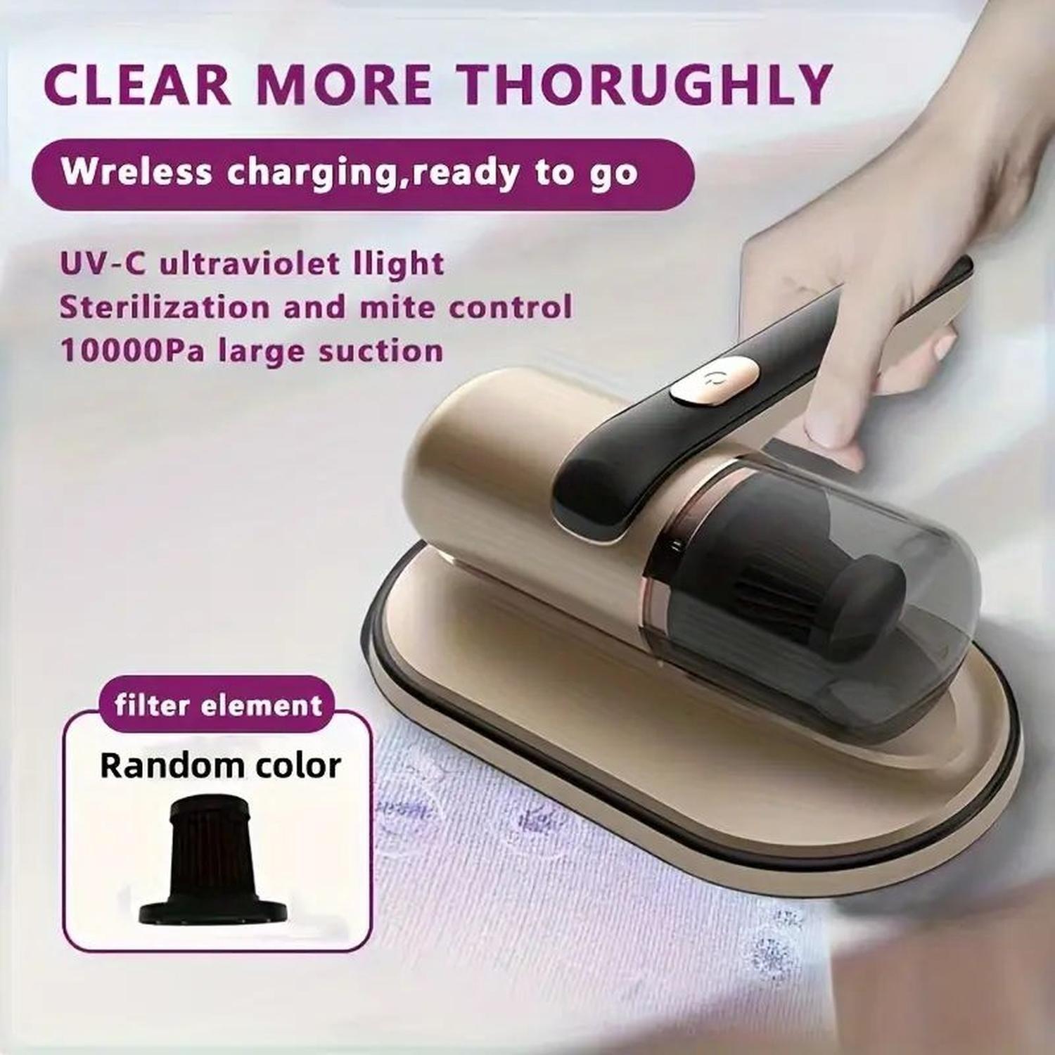 Aspiradora Inalámbrica Uv Antiácaros Para Colchones Sofás-7