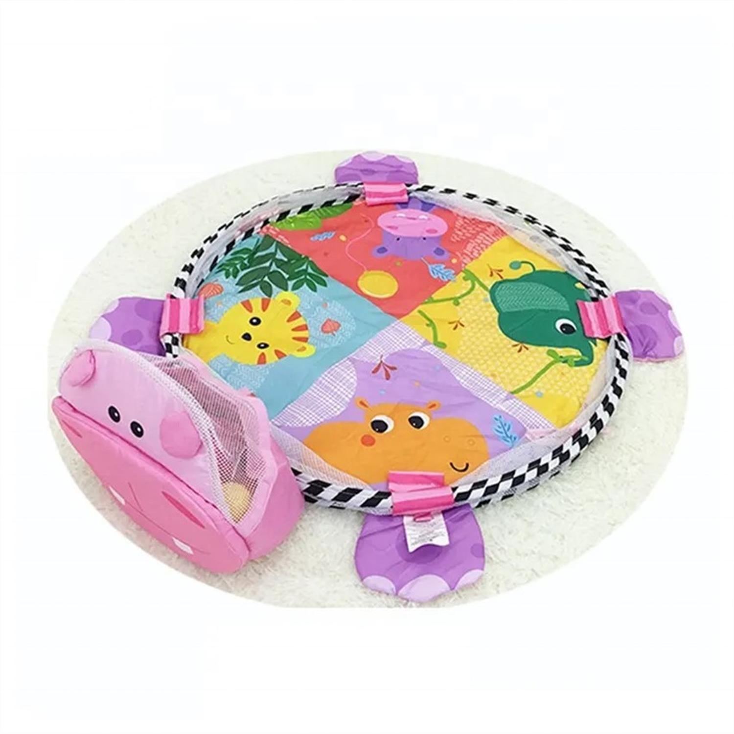 Gimnasio Alfombra De Actividades 3 En 1 Con Pelotitas Rosa-3