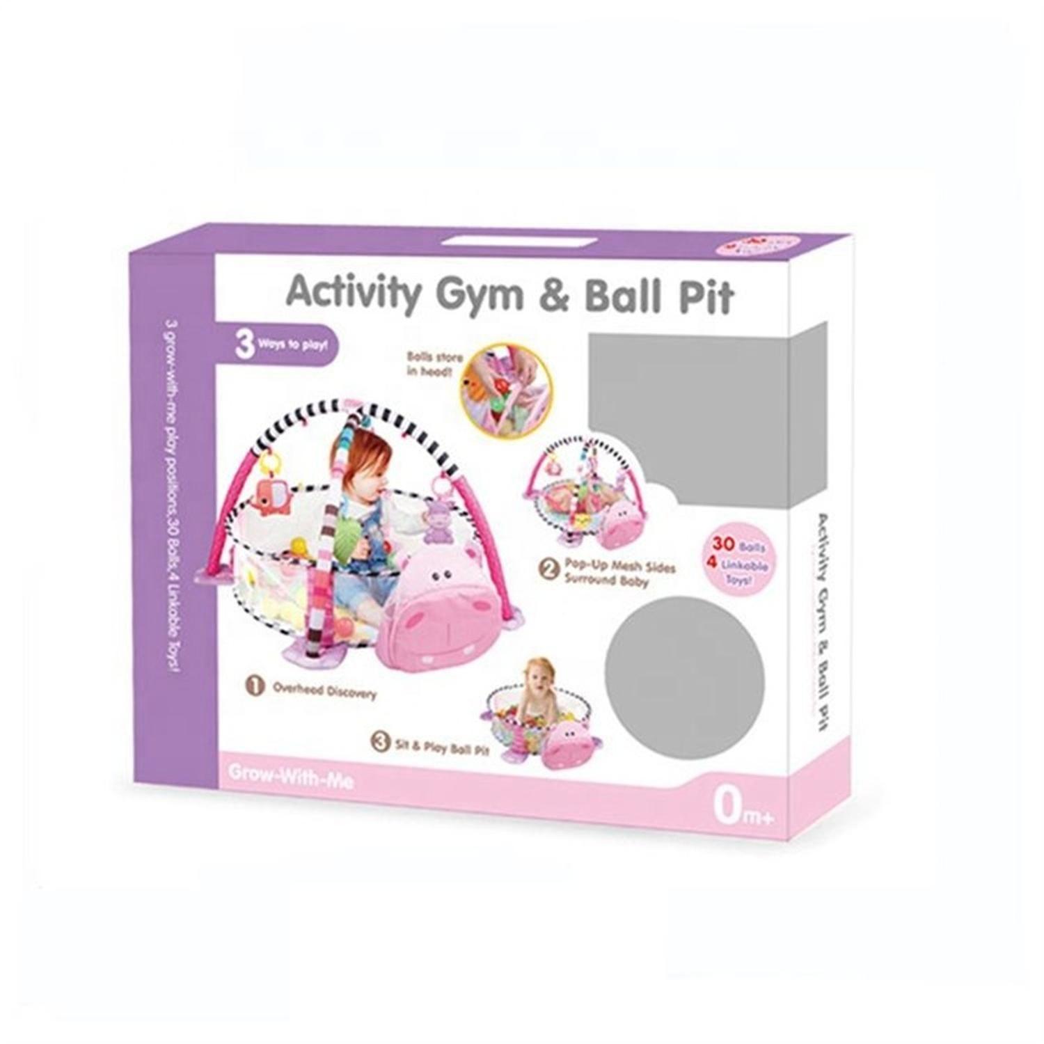 Gimnasio Alfombra De Actividades 3 En 1 Con Pelotitas Rosa-5