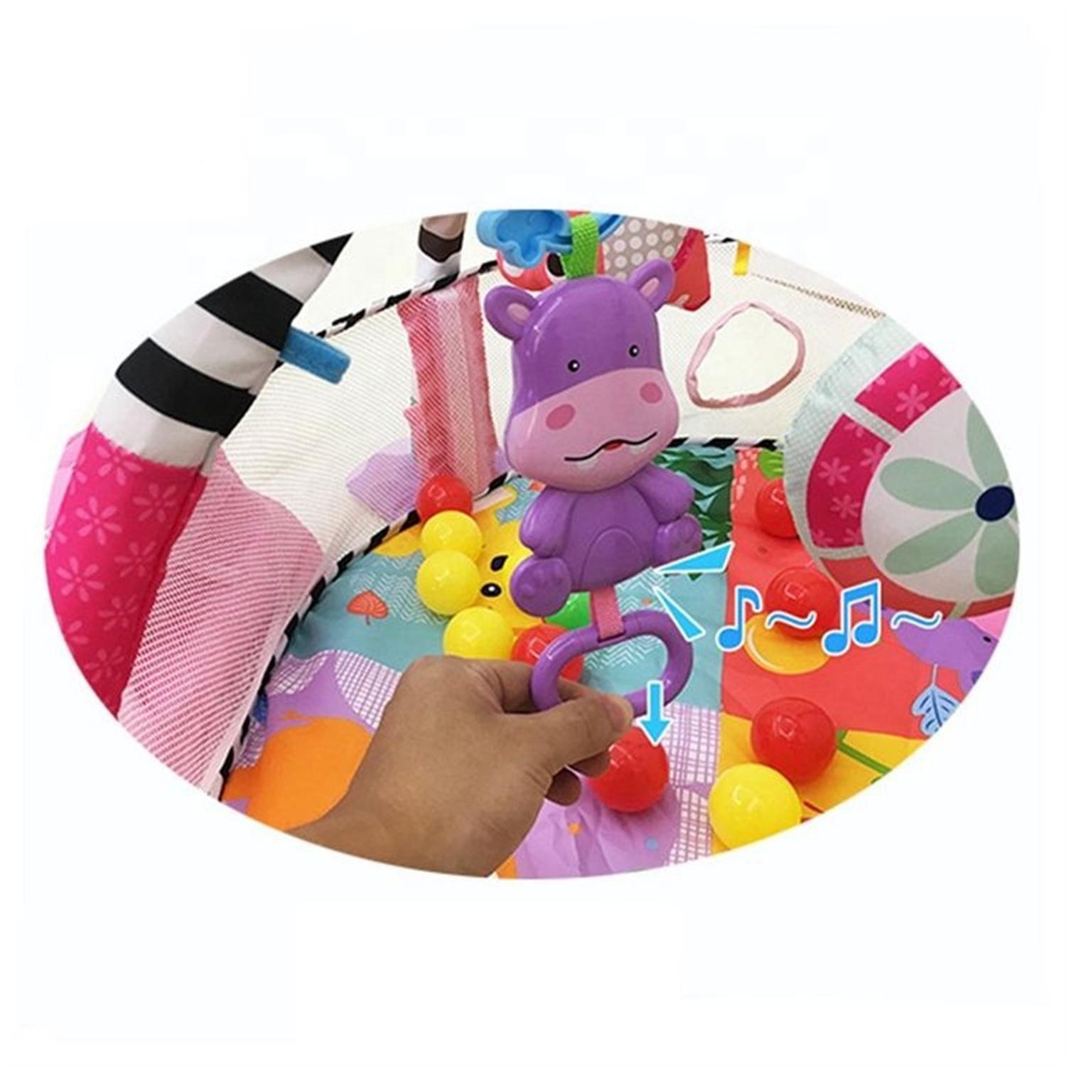 Gimnasio Alfombra De Actividades 3 En 1 Con Pelotitas Rosa-7