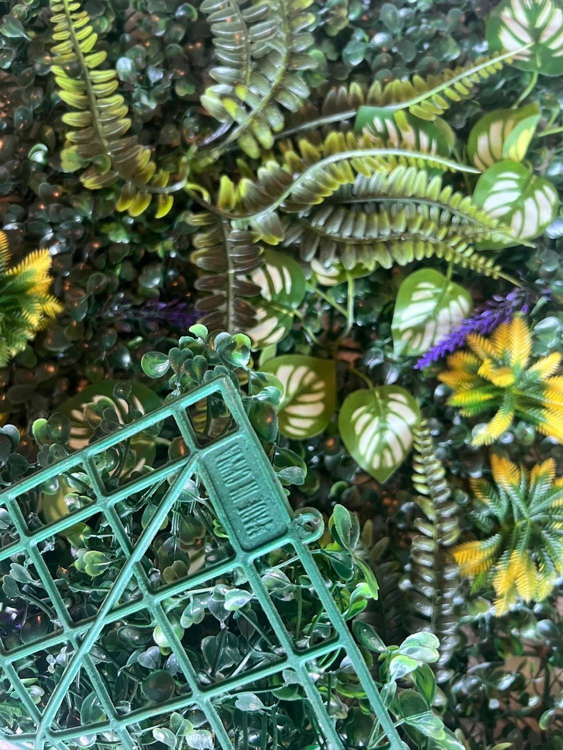 Jardín Muro Vertical Artificial A Palmeta Plantas 60x40 Cm-5