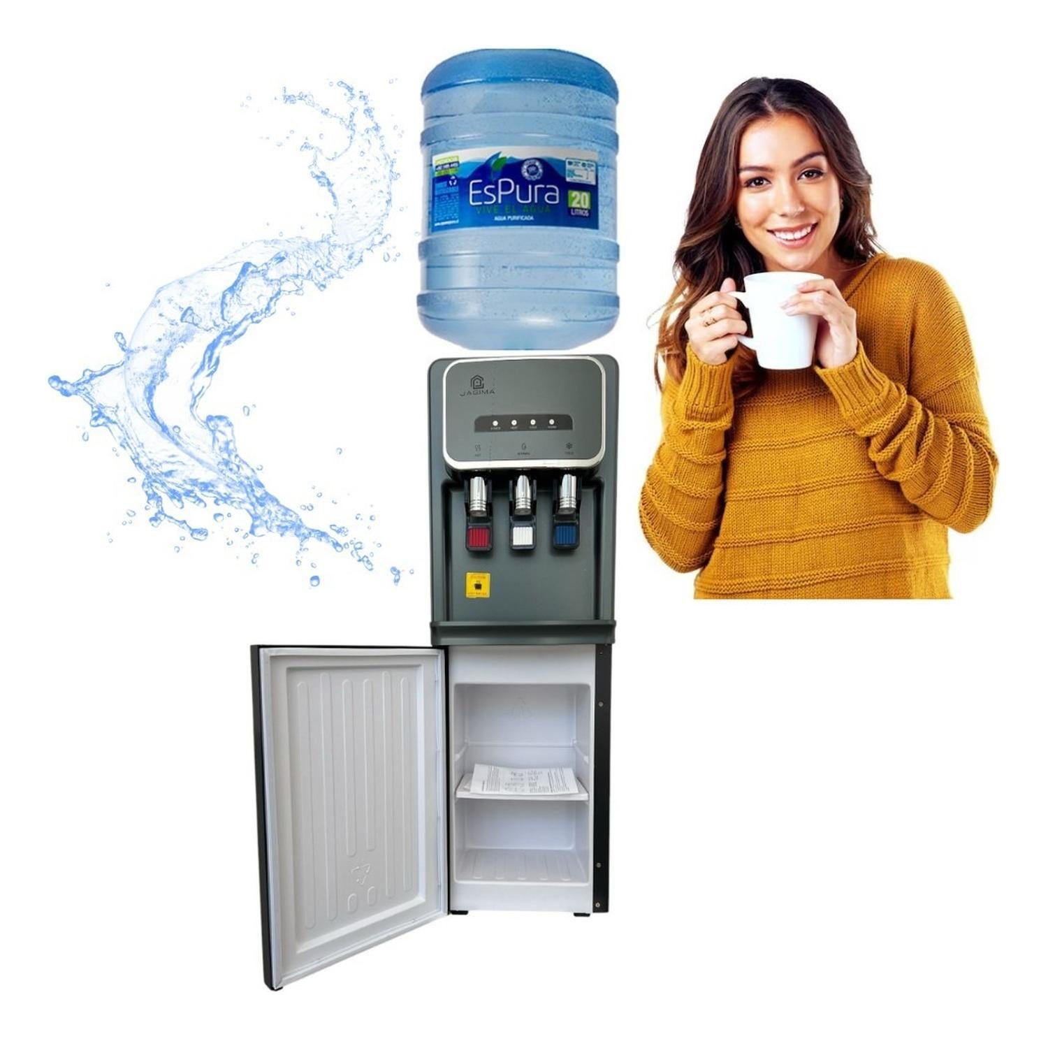 Dispensador De Agua Eléctrico Fría Y Caliente Pedestal 3 llaves-1