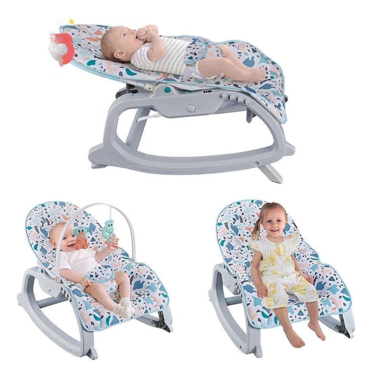 Juguete Silla Mecedora Vibradora 3 En1 Sonidos Infantil Celeste-3