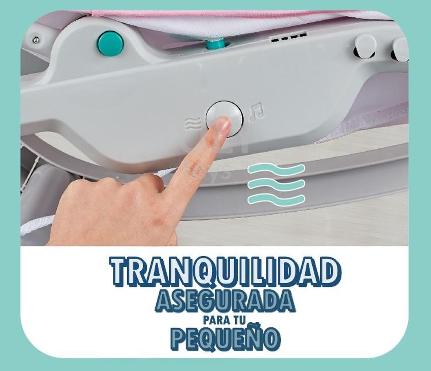 Juguete Silla Mecedora Vibradora 3 En1 Sonidos Infantil Celeste-4