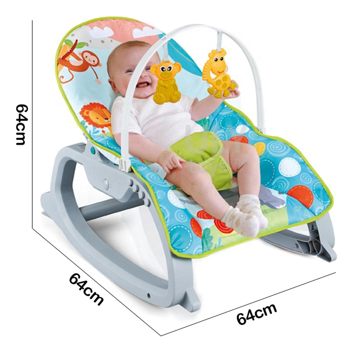 Juguete Silla Mecedora Vibradora 3 En1 Sonidos Infantil Celeste-6