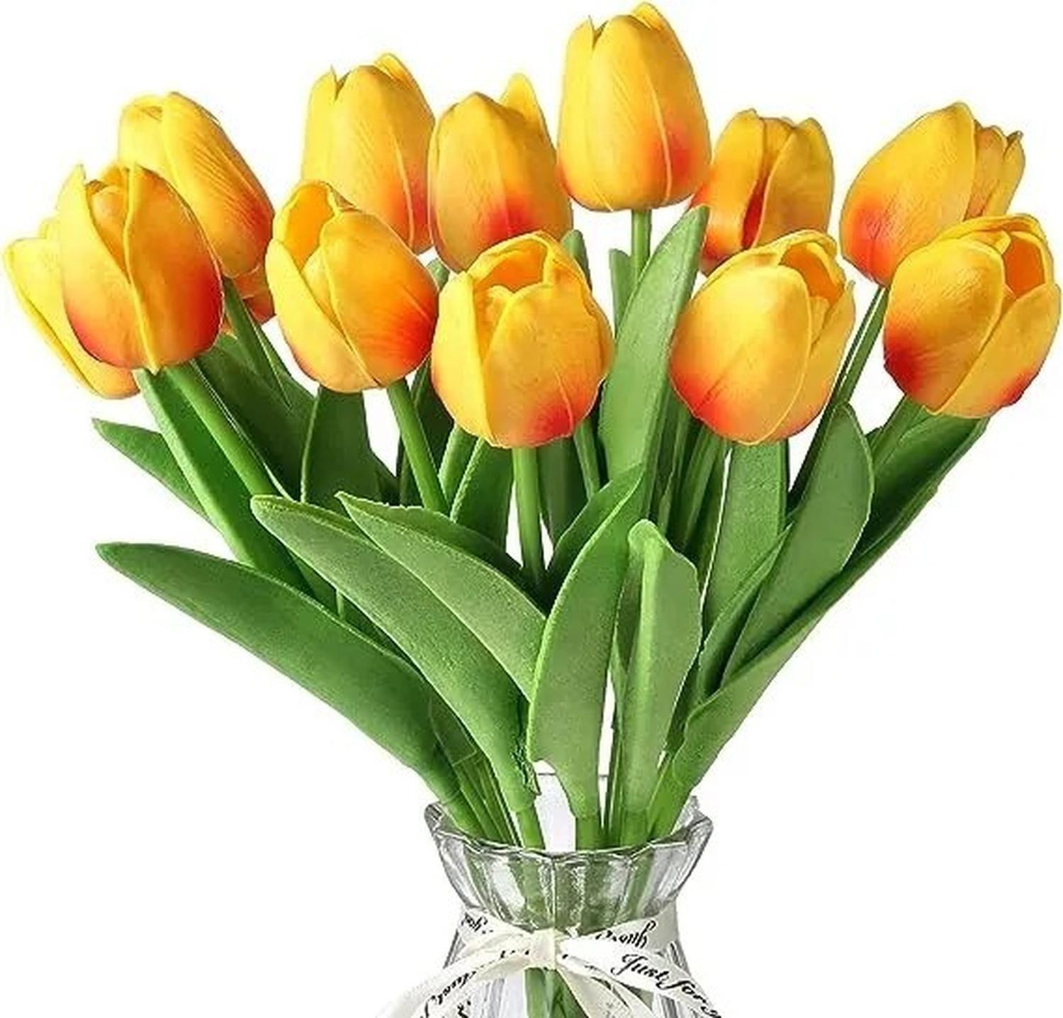 Tulipanes Ramos De 9 Artificiales Decoración Hogar Interior-6